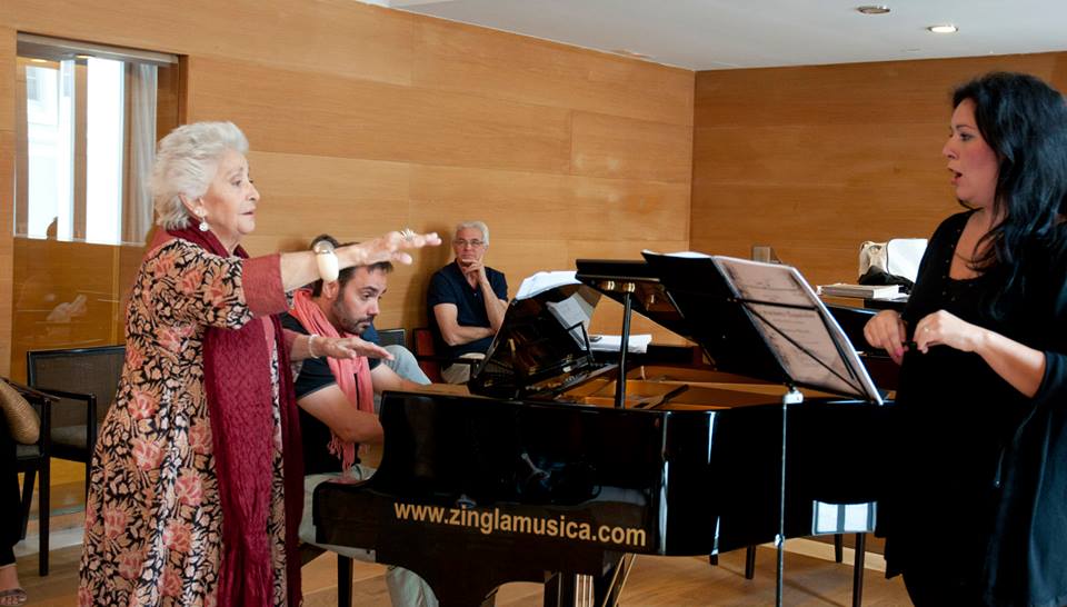 Teresa Berganza, Rubn Fernndez Aguirre y Carmen Sols