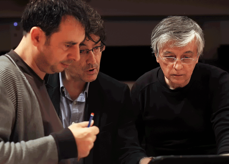 Tamayo, a la derecha, junto a Snchez Verd