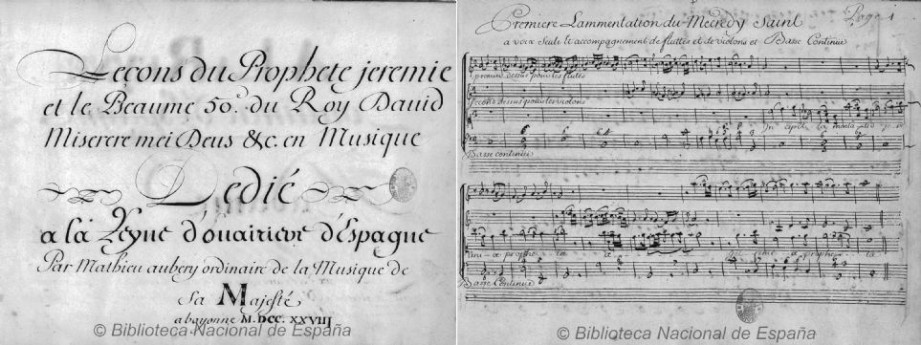 Aubery, Premiere Lamentation du Mercredy Saint