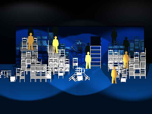 Bocetos de la escenograf�a de Daniel Bianco