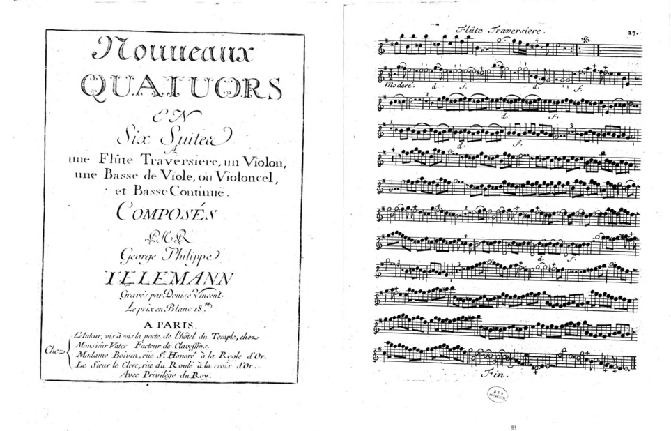 Telemann, Noveaux Quatuors
