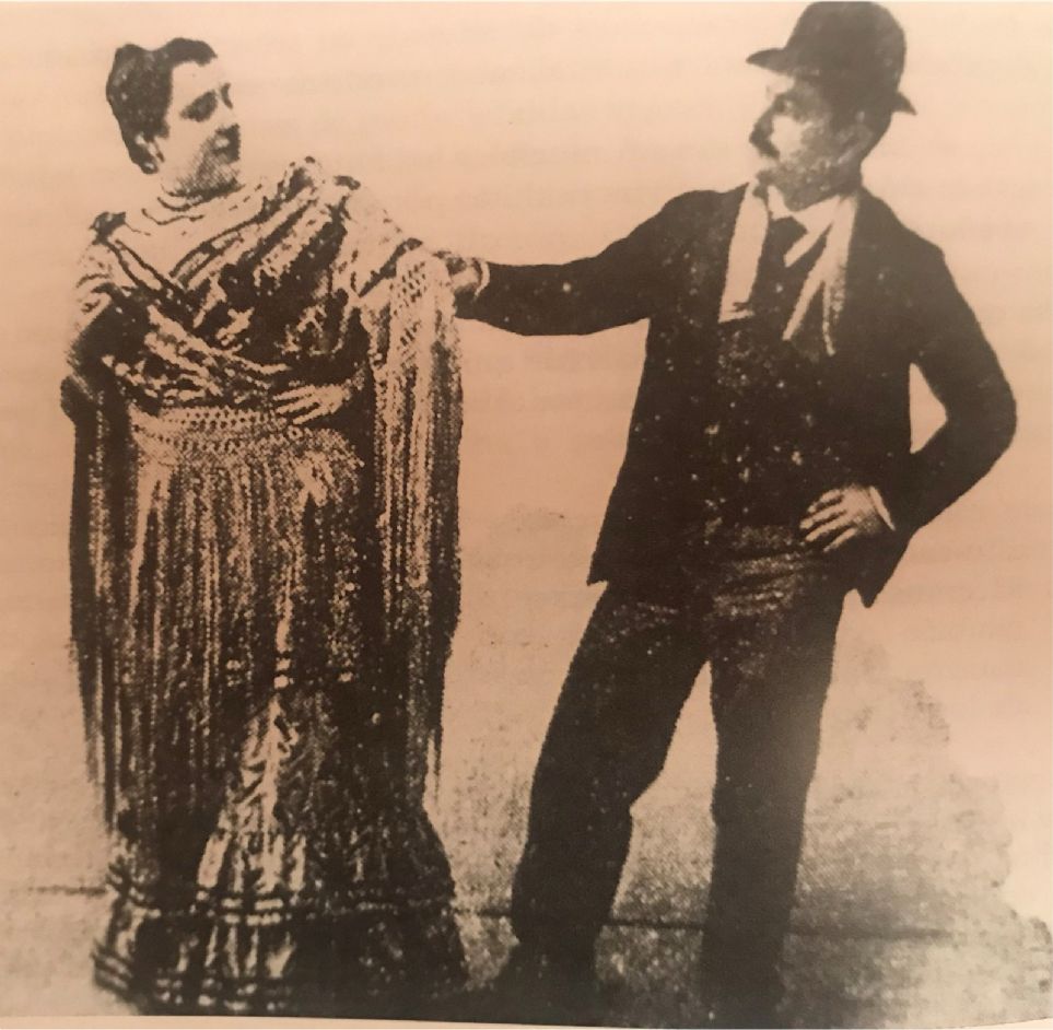 Luisa Campos y Emilio Mesejo, como Susana y Juli�n, respectivamente, en el estreno de La verbena de la en 1894