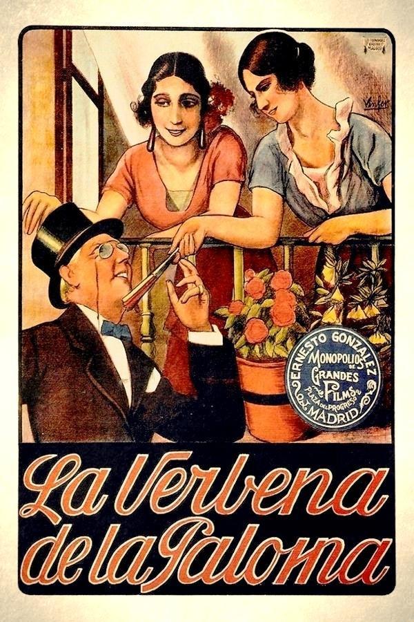 Cartel pel�cula muda La verbena de la Paloma (1921)