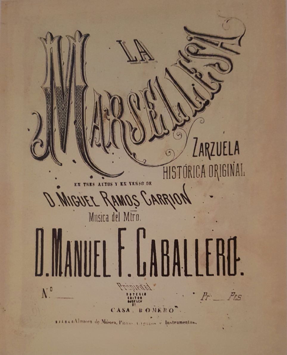 Portada zarzuela �La marsellesa�