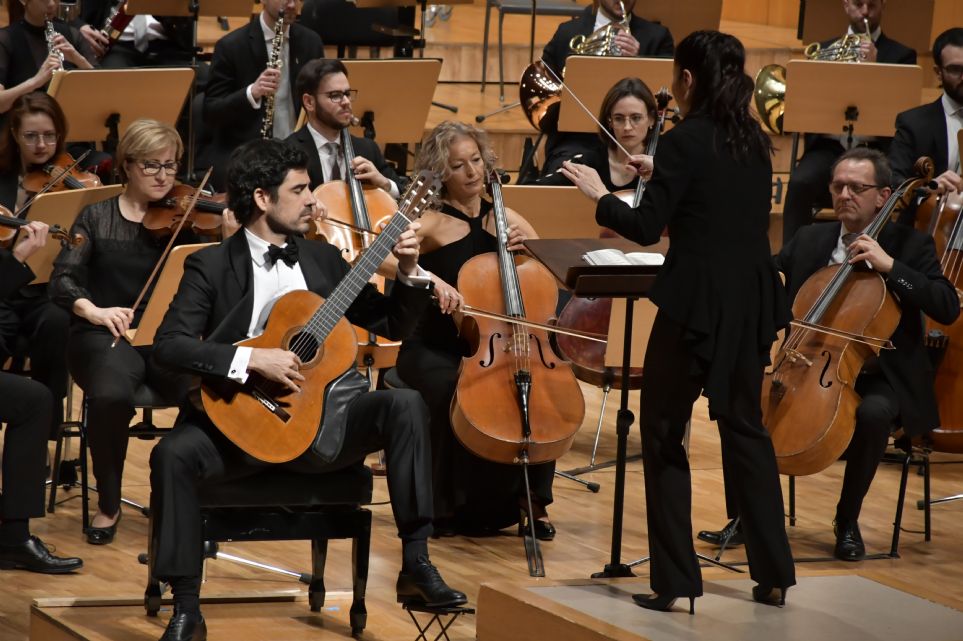 Cristina Martínez y Pablo Sainz-Villegas con la Sinfónica de la Región de Murcia