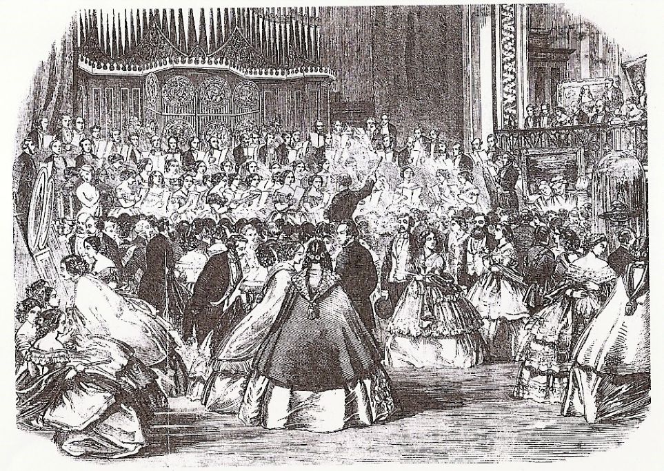 Conversazione y concierto por la Vocal Association at St. James`s Hall, 1860 [grabado del Illustred London News].