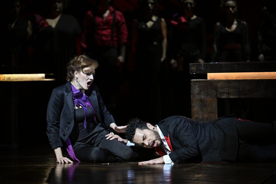 Ekaterina Bakanova y Leonardo Snchez en La traviata del Teatro Campoamor