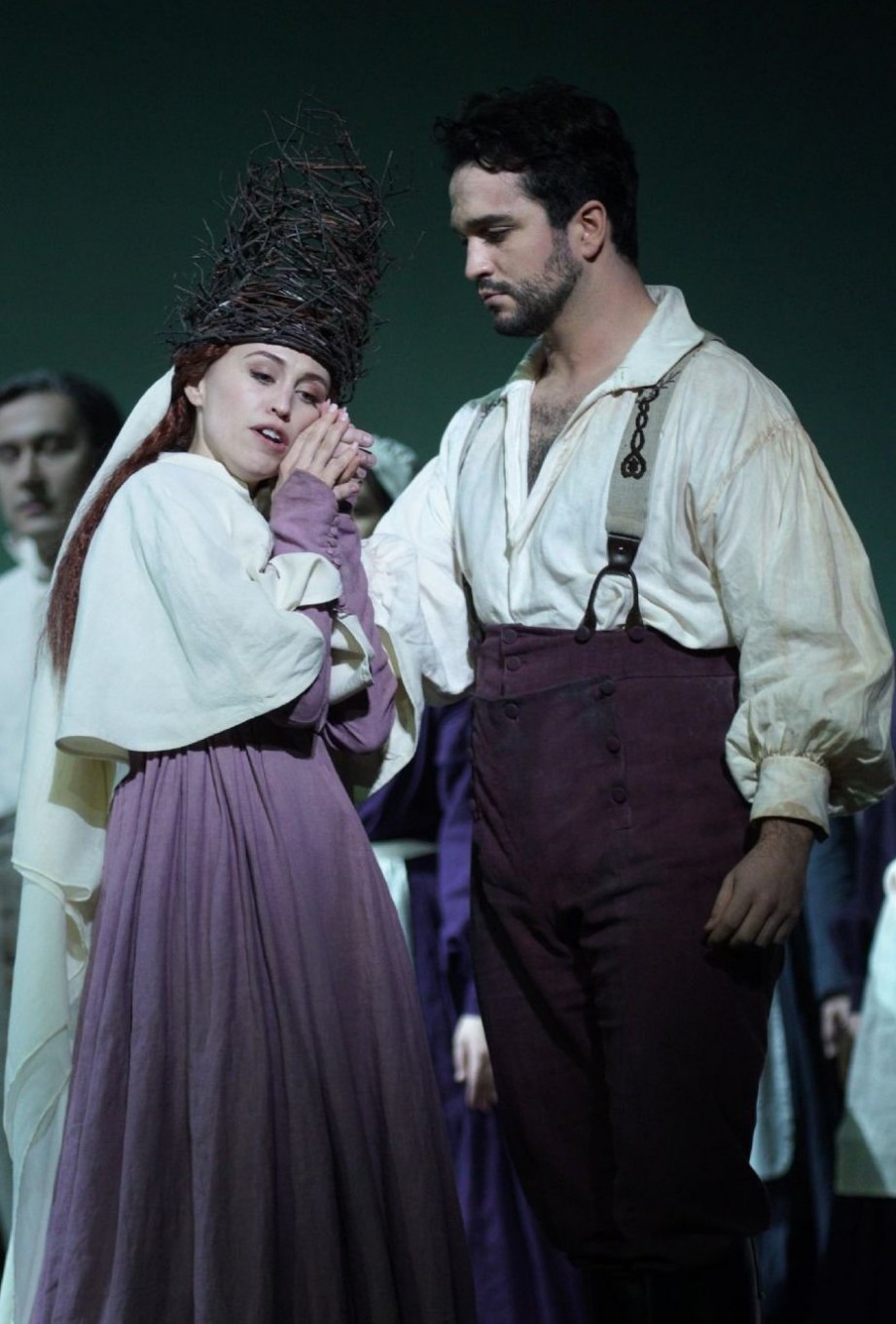 Roco Prez y Xabier Anduaga en La sonnambula del Teatro Real