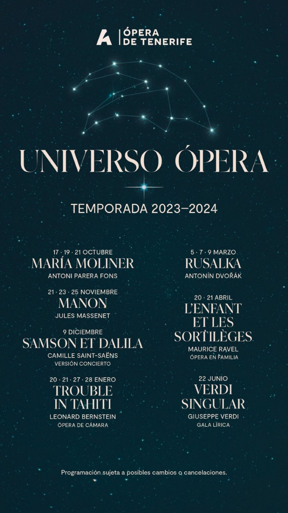 Ópera de Tenerife presenta su temporada 2023-24